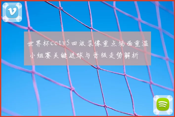 世界杯cctv5回放录像重点场面重温 小组赛关键进球与晋级走势解析